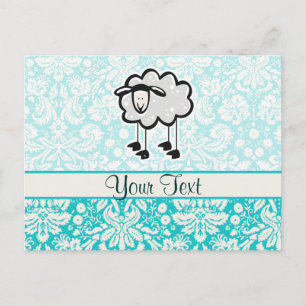 Sheep; Cute Postcard