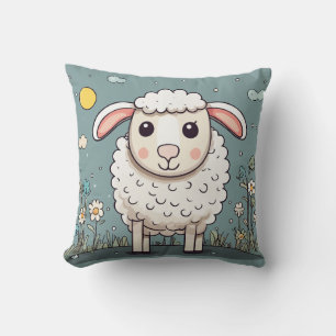 Sheep cute throw pillow