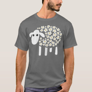 Sheep Daisy Kawaii Flowers Farmer Farm Animal T-Shirt