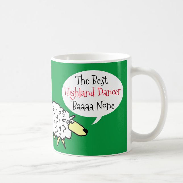 Sheep Design Best Highland Dancer Coffee Mug (Right)