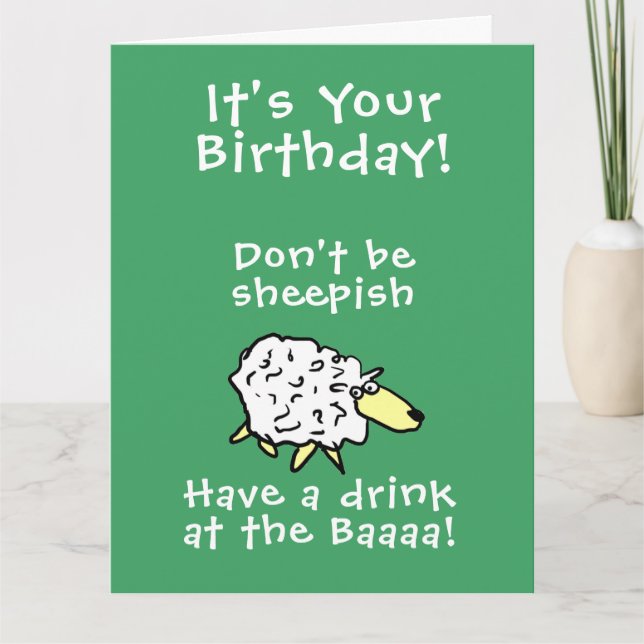 Sheep Design Cartoon Card (Front)