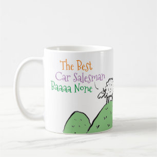 Sheep Design for a Car Salesman Coffee Mug