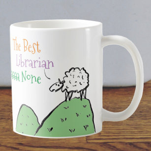 Sheep Design for a Librarian Coffee Mug