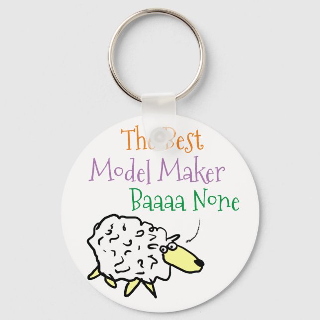 Sheep Design for a Model Maker Keychain (Front)