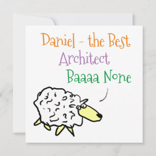 Sheep Design for an Architect Holiday Card