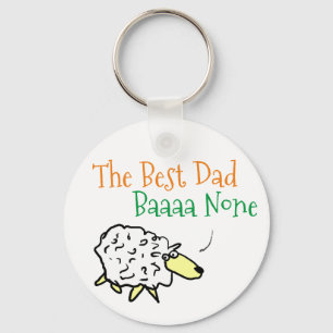 Sheep Design for the Best Dad Keychain