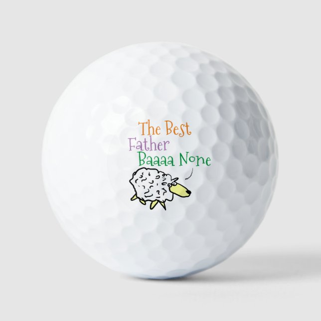 Sheep Design for the Best Father Golf Balls (Front)