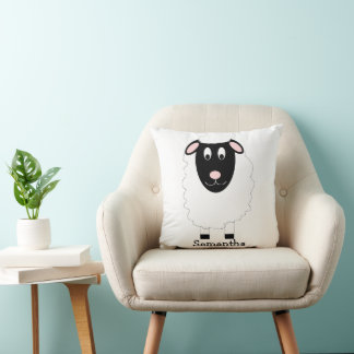 Sheep Design Personalised Throw Pillow
