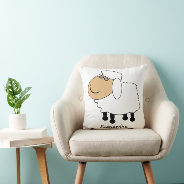 Sheep Design Personalised Throw Pillow (Chair)