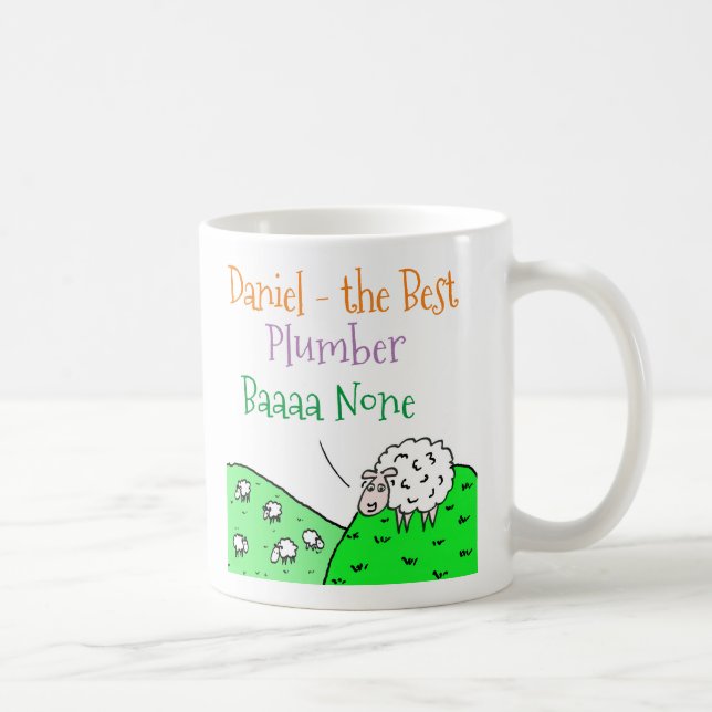 Sheep Design Plumber Coffee Mug (Right)