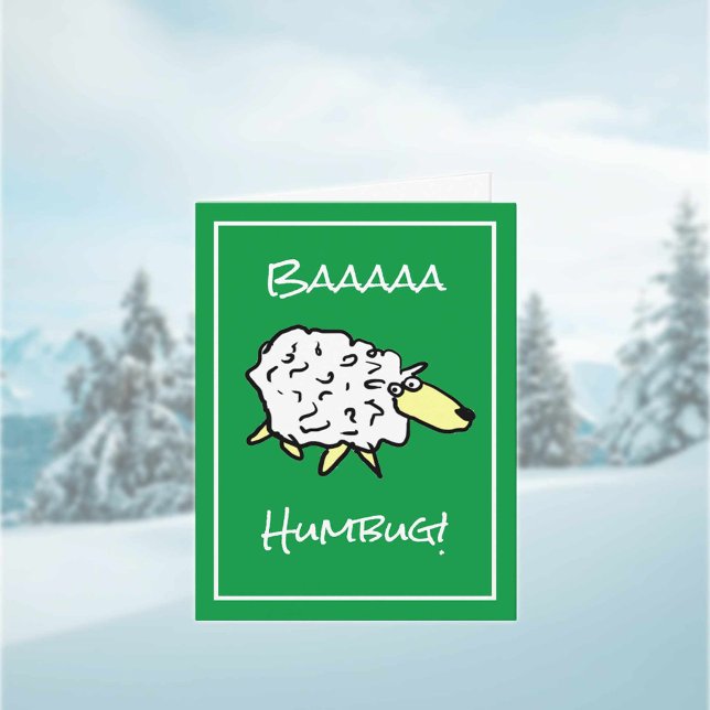 Sheep dit Baaaa Humbug - Carte de Noël (Créateur téléchargé)