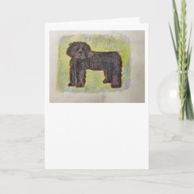 Sheep Dog Greeting Card (Front)