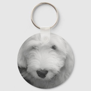 Sheep Dog Photo Keychain
