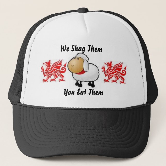 sheep, dragon, dragon, We Shag The... - Customized Trucker Hat (Front)