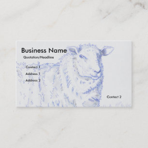 Sheep Drawing Business Cards