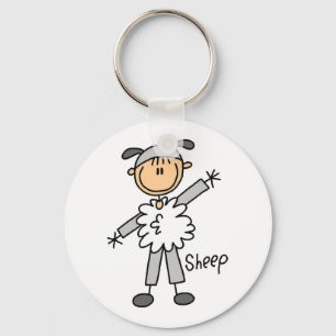 Sheep Dress Up T-shirts and Gifts Keychain