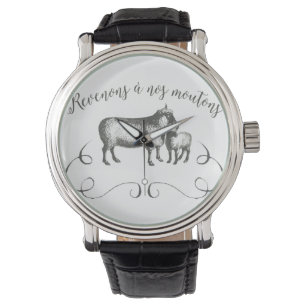 Sheep Farm Funny French Expression Vintage Style Watch