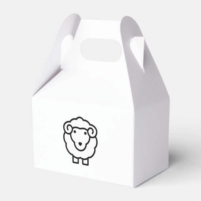 Sheep Favor Box (Front Side)
