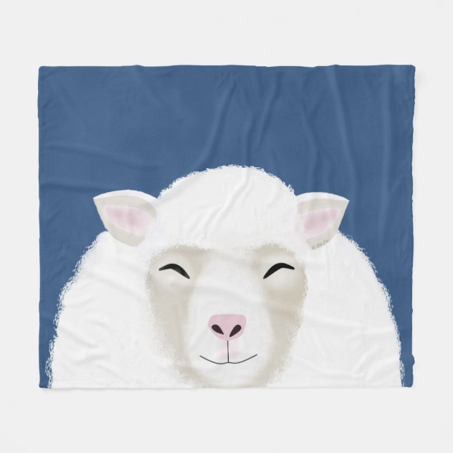 Sheep Fleece Blanket (Front (Horizontal))