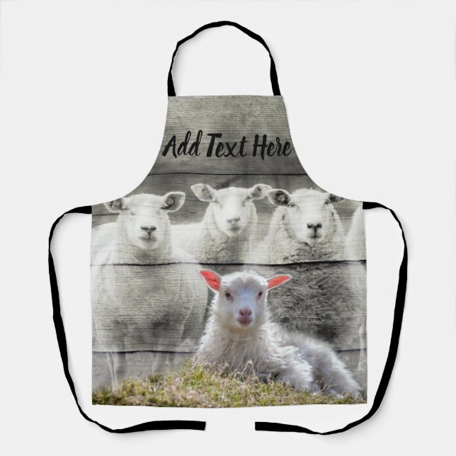 Sheep Flock Baby Lamb Apron (Front)