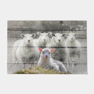 Sheep Flock Baby Lamb Doormat