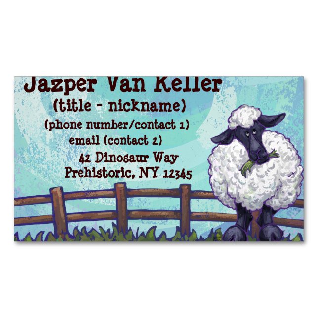 Sheep Gifts & Accessories Magnetic Business Card (Front)