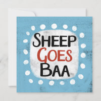 Sheep Goes Baa Greeting Card