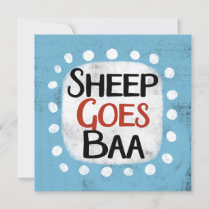 Sheep Goes Baa Greeting Card