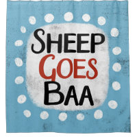 Sheep Goes Baa Shower Curtain