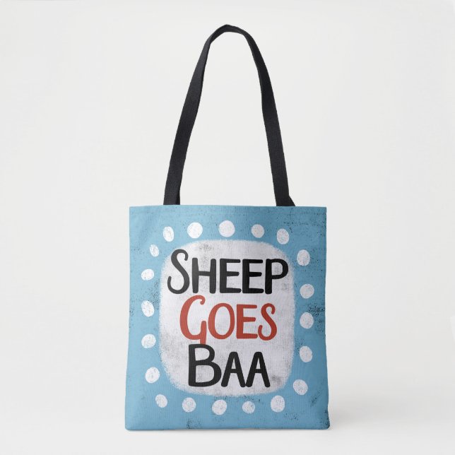 Sheep Goes Baa Tote Bag (Front)