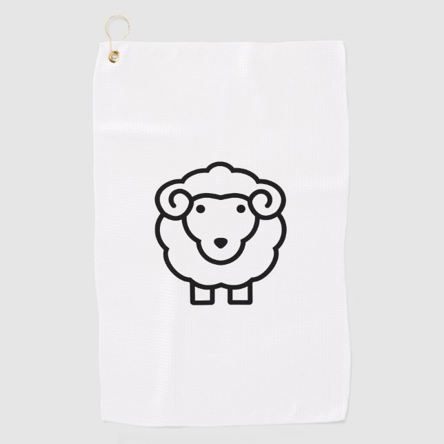 Sheep Golf Towel (Front)