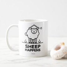 SHEEP HAPPEN Funny Classic Coffee Mug Gift