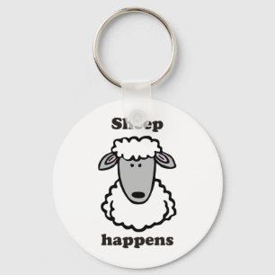 Sheep happens keychain