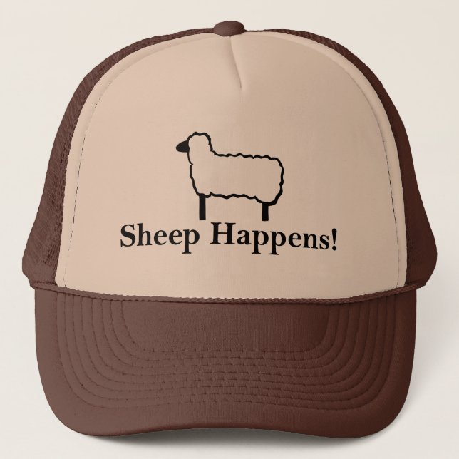 Sheep Happens! Trucker Hat (Front)