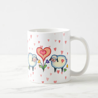 SHEEP & HEARTS by SHARON SHARPE Coffee Mug