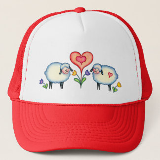 SHEEP & HEARTS by SHARON SHARPE Trucker Hat
