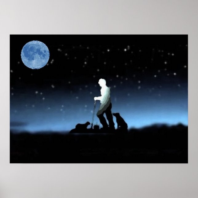 "Sheep Herder Blue"~Poster Poster (Front)