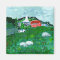 Sheep in a New England landscape magnet