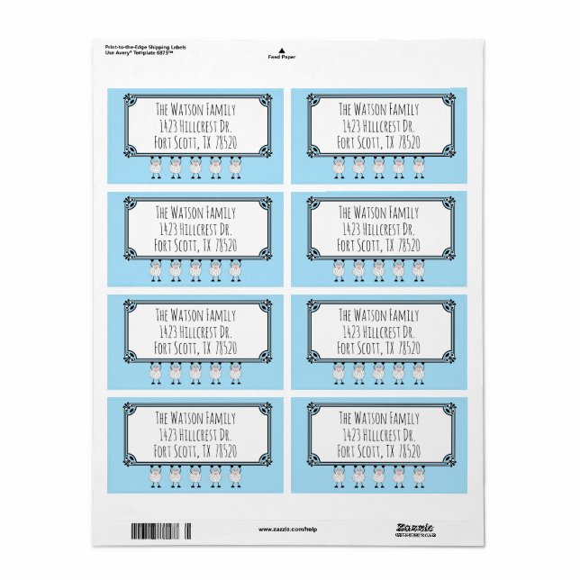 SHEEP IN A ROW Address  (Full Sheet)