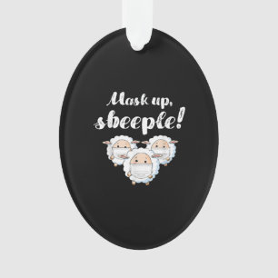 Sheep in mask   Animal Lovers Perfect Gift Ornament