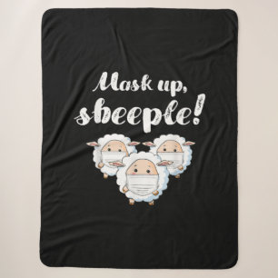 Sheep in mask Animal Lovers Perfect Gift Sherpa Blanket