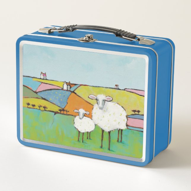 Sheep in the Meadow Metal Lunch Box (Front)