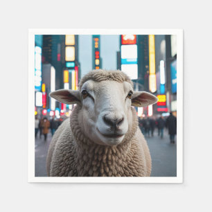 Sheep in Times Square Napkin