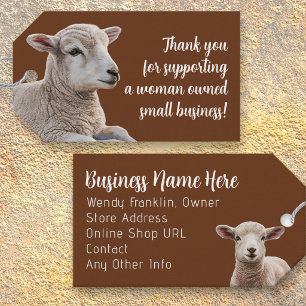 Sheep Knitting Yarn Shop Thank You Gift Tags