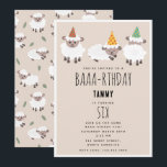 Sheep Lamb Cute Funny Farm Party Animals Birthday Invitation<br><div class="desc">A cute hand drawn sheep and lamb design with greenery. A beautiful design perfect for home decor, kids bedroom nursery decor, birthday decor, baby shower decor and personalized gifts. An ideal sheep and lamb illustration for anyone who loves sheep, lamb illustrations, hand drawn botanical greenery art and farm animal enthusiasts....</div>