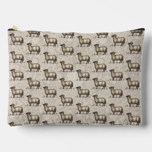Sheep Lamb Farm Animal Vintage Accessory Pouch