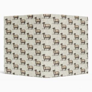 Sheep Lamb Farm Animal Vintage Binder
