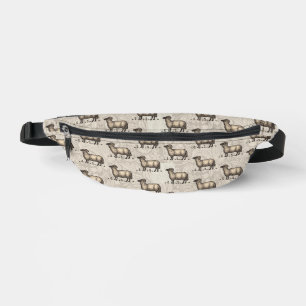Sheep Lamb Farm Animal Vintage Fanny Pack