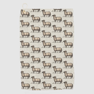 Sheep Lamb Farm Animal Vintage Golf Towel