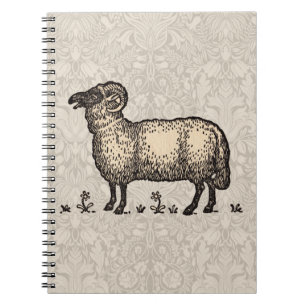 Sheep Lamb Farm Animal Vintage Notebook